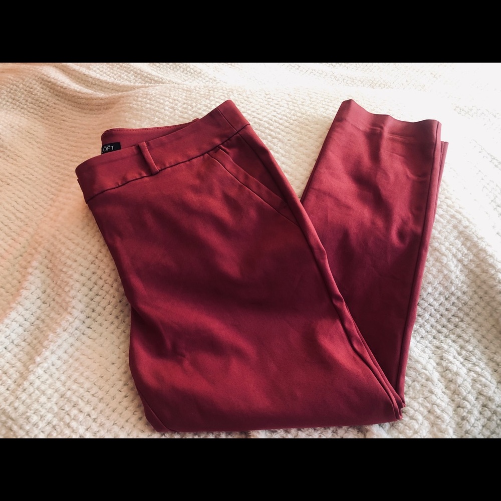 LOFT Marisa Dusty Rose Skinny Pant Size 14.